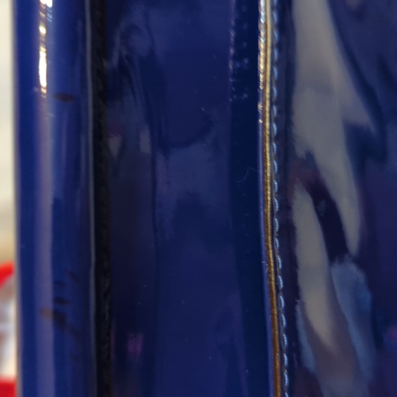COACH "Mini Willis" COBALT Blue Patent Leather Crossbody Bag 21246 - Picture 10 of 10